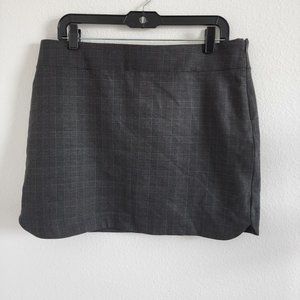 ZARA Plaid Gray Mini Skirt XL